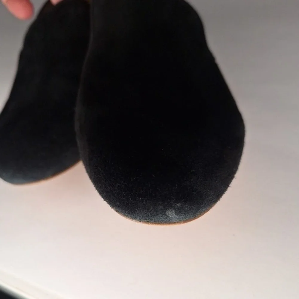 J Crew Black Suede Pointed‎ Toe Flat Loafer Shoes Women's